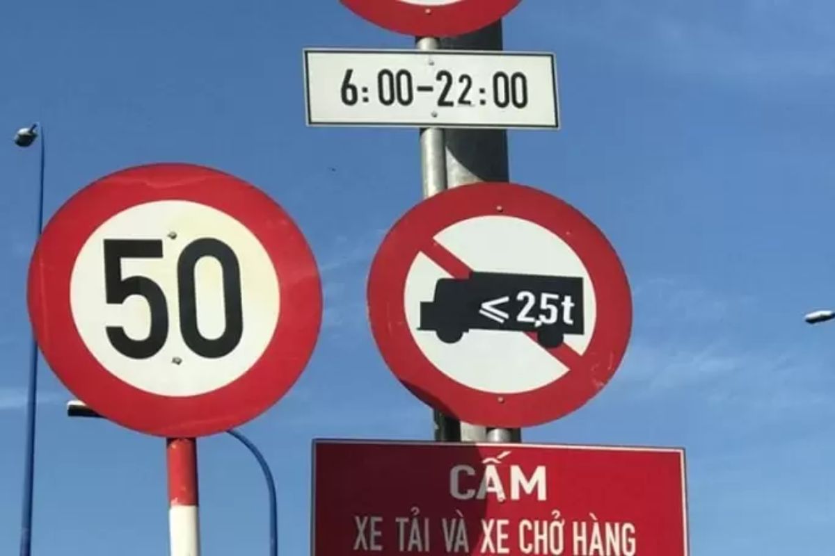 biển cấm xe tải